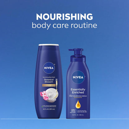 NIVEA Botanical Blossom Body Wash for Her – Microplastic Free Body Wash with Microbiome Gentle Formula, Safe Post Workout Shower for Sensitive Skin