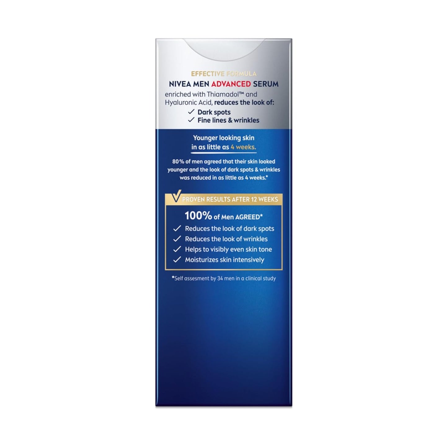 NIVEA MEN Age Defense Advanced Face Serum – Mindful Morning and Evening Skincare Step for Men Over 30