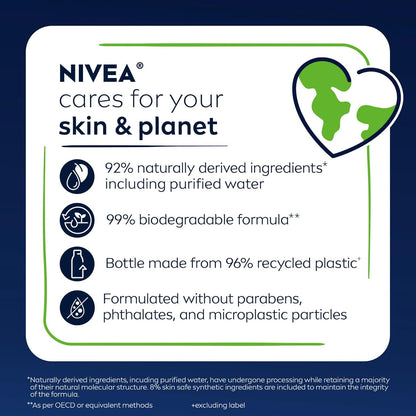 NIVEA MEN Maximum Hydration Aloe Vera Body Wash for Dry Skin – Portable All-in-One Cleanser for Camping Trips and Outdoor Adventures