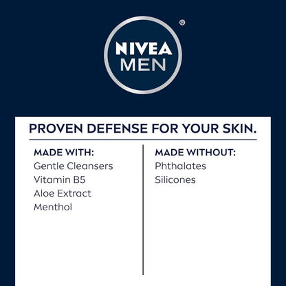 NIVEA MEN Maximum Hydration Face Wash – Calming Post-Workout Face Cleanser with Provitamin B5 for a Mindful Grooming Routine