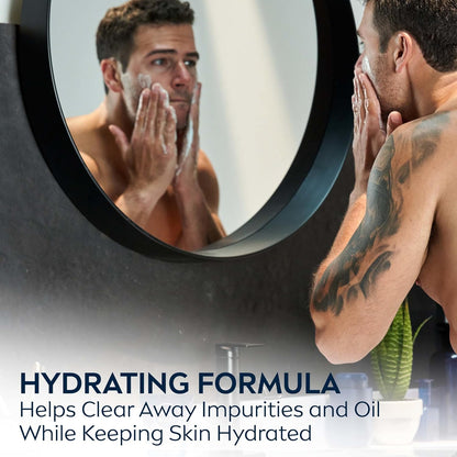 NIVEA MEN Maximum Hydration Face Wash – Calming Post-Workout Face Cleanser with Provitamin B5 for a Mindful Grooming Routine
