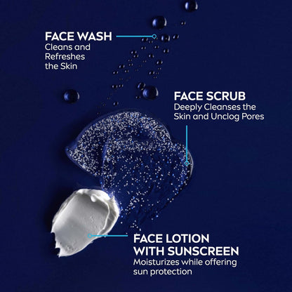 NIVEA MEN Maximum Hydration Face Wash – Calming Post-Workout Face Cleanser with Provitamin B5 for a Mindful Grooming Routine