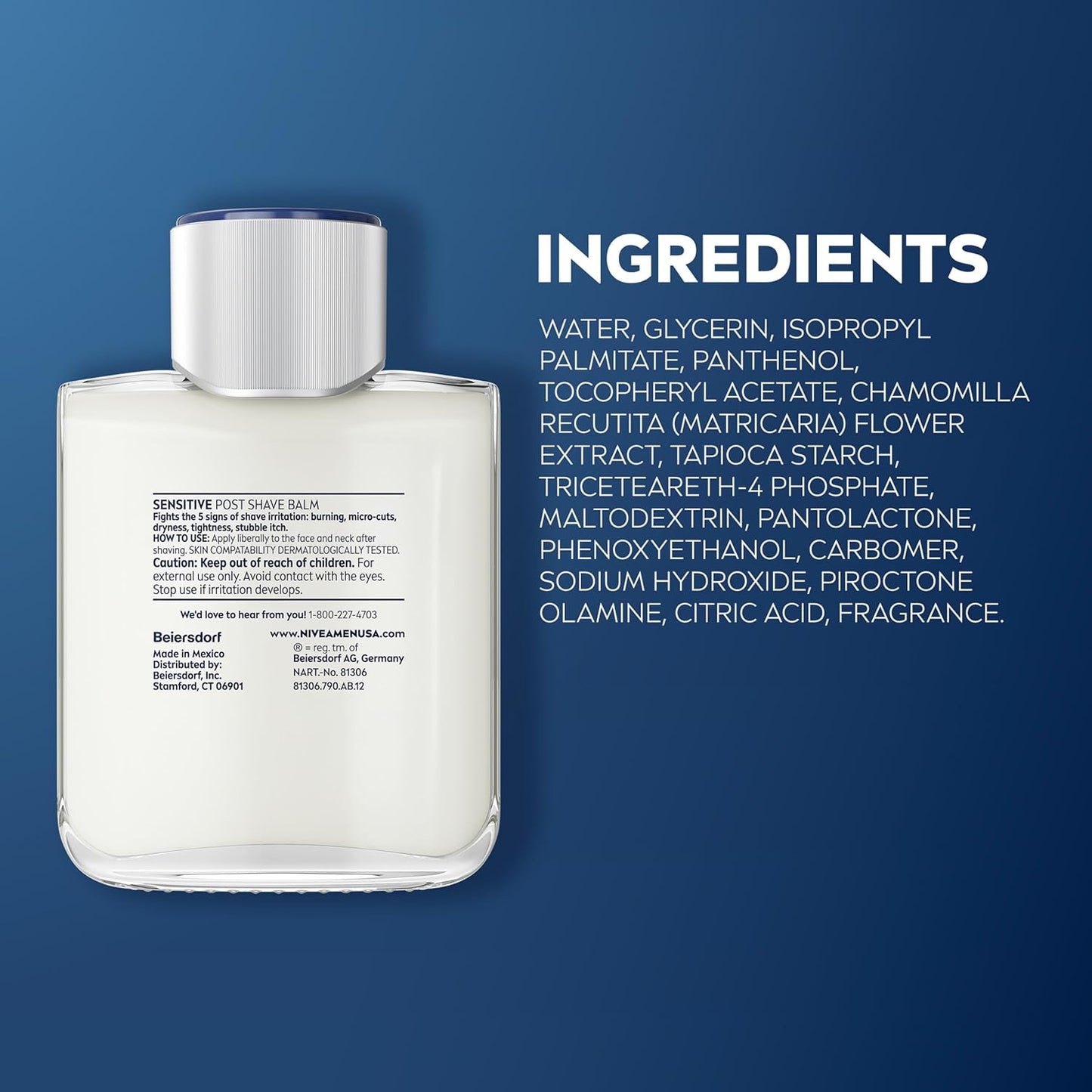 NIVEA MEN Real Madrid Post Shave Balm – Calming After Shave Care for a Daily Grooming Self Care Moment, 3.3 Fl Oz