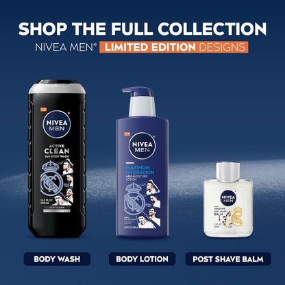NIVEA MEN Real Madrid Post Shave Balm – Calming After Shave Care for a Daily Grooming Self Care Moment, 3.3 Fl Oz
