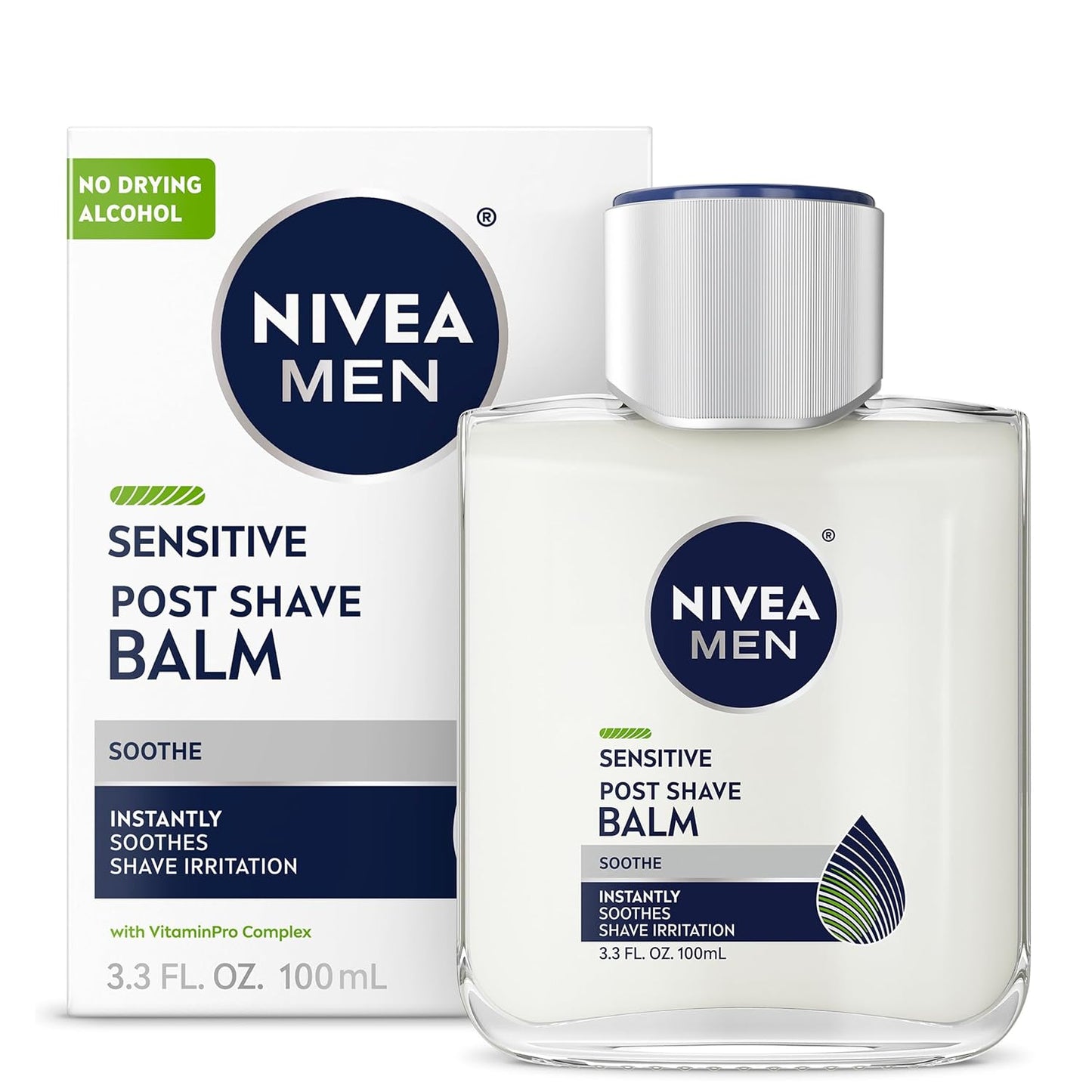 NIVEA MEN Real Madrid Post Shave Balm – Calming After Shave Care for a Daily Grooming Self Care Moment, 3.3 Fl Oz