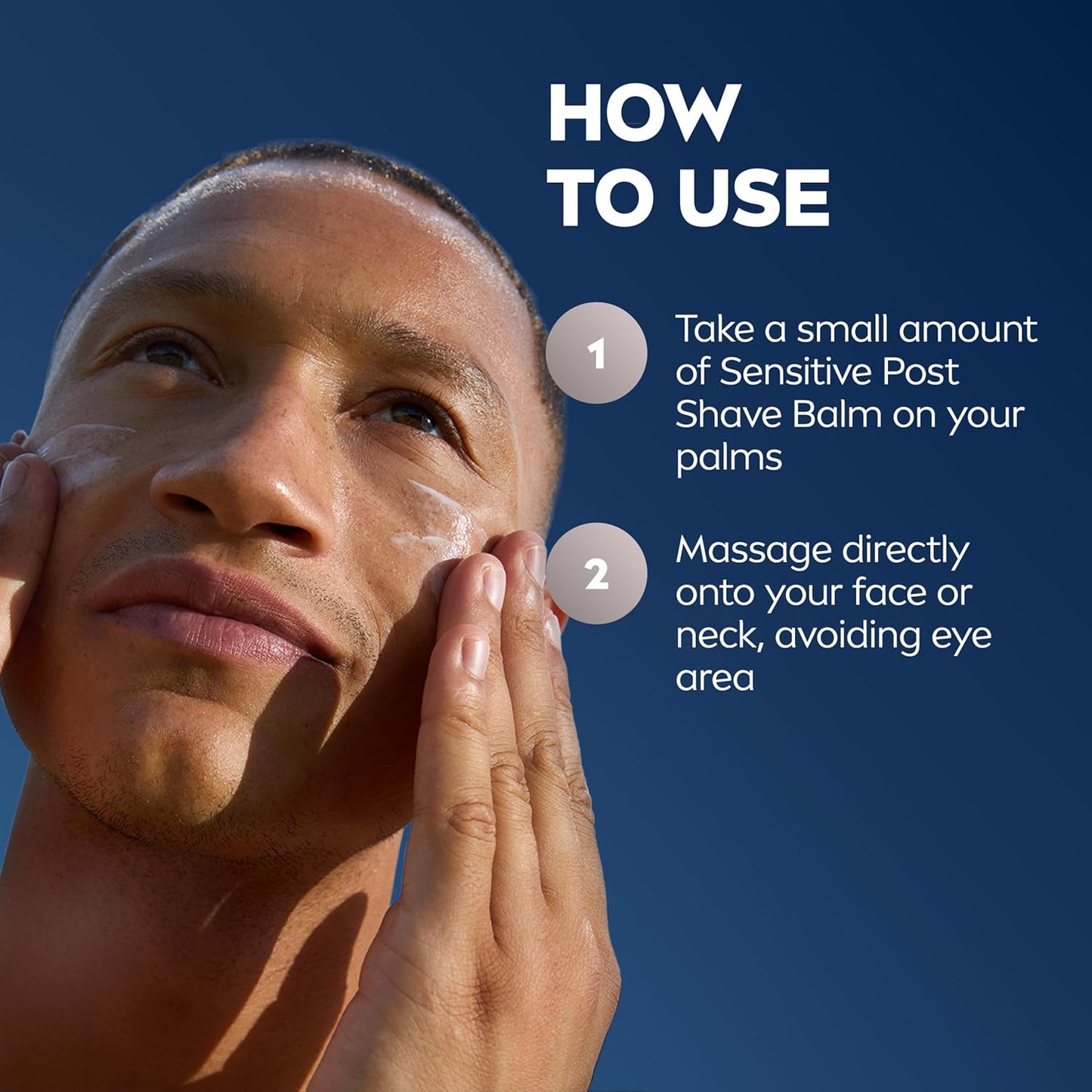 NIVEA MEN Real Madrid Sensitive After Shave Balm – Streamlined Grooming Essential for Clutter Free Vanities, 3 Pack