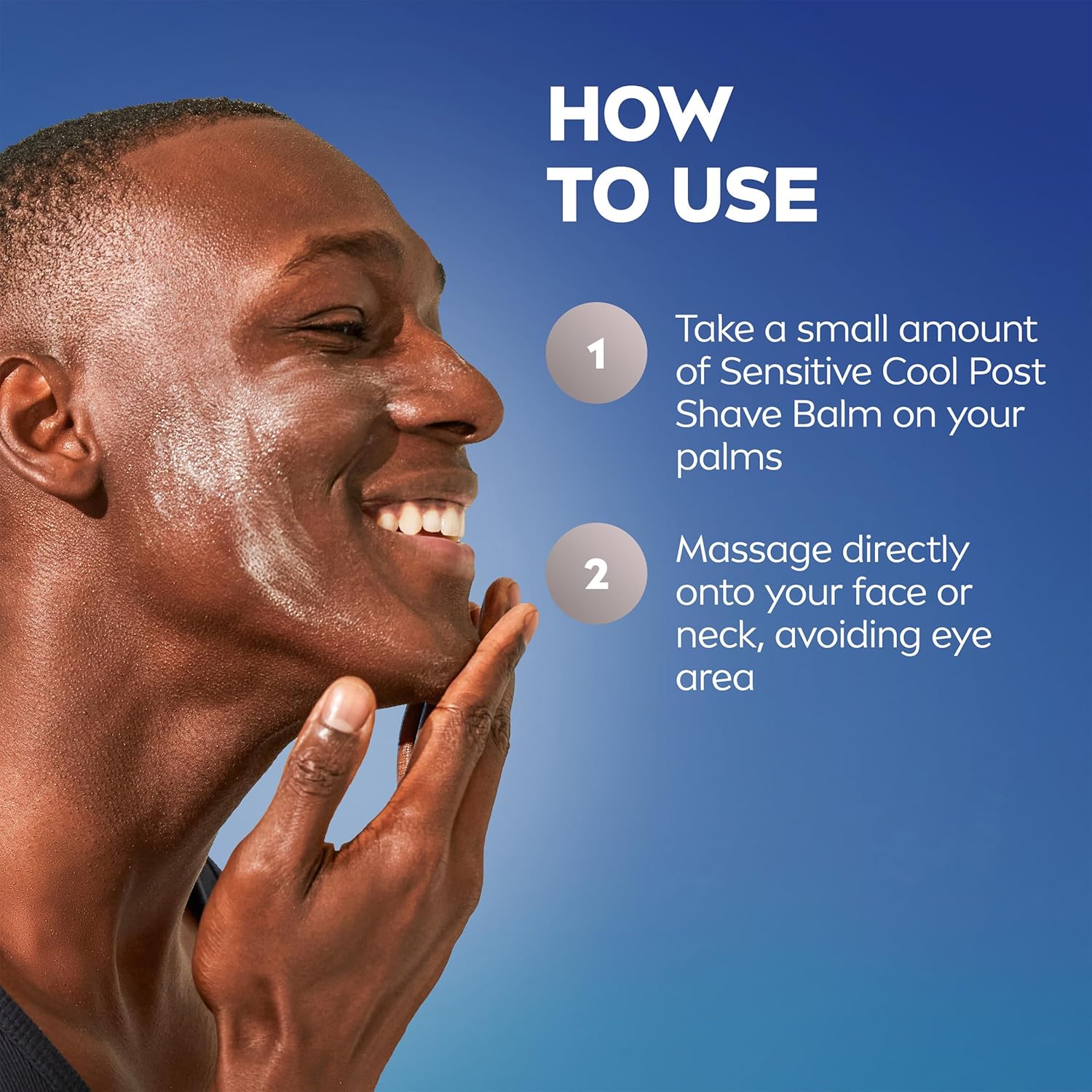 NIVEA MEN Sensitive Cool After Shave Balm, Simple Sensitive Skin Shave Care for Capsule Grooming Routines, No-Fuss Cooling Balm Trio, 3.3 Fl Oz Bottles