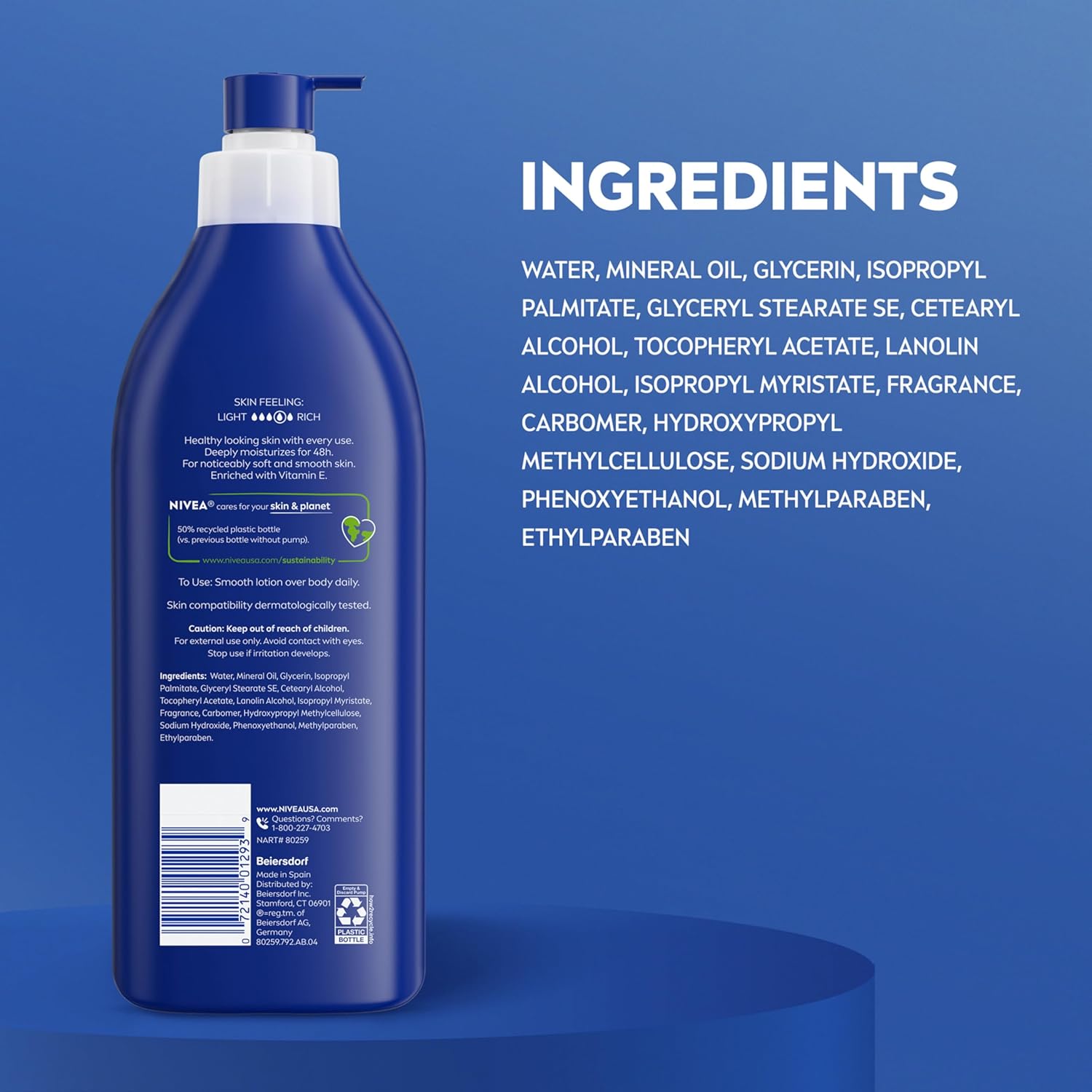 NIVEA Original Moisture Body Lotion with Vitamin E – Post-Shower Wind-Down Hydration for Soft, Healthy Skin, 16.9 Fl Oz
