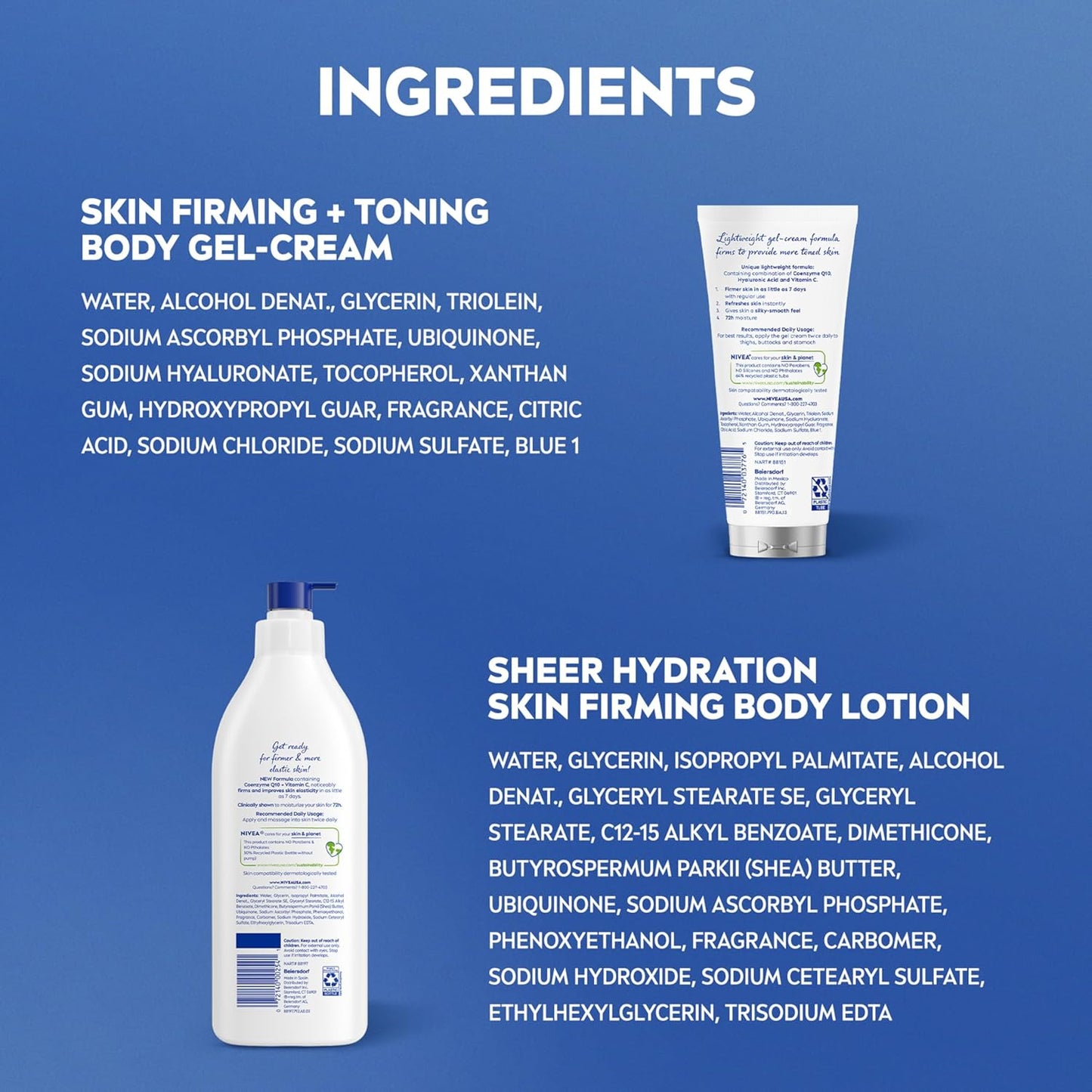 NIVEA Sheer Hydration and Skin Toning Body Care Set – Refined Q10 and Vitamin C Duo for a High-End Routine