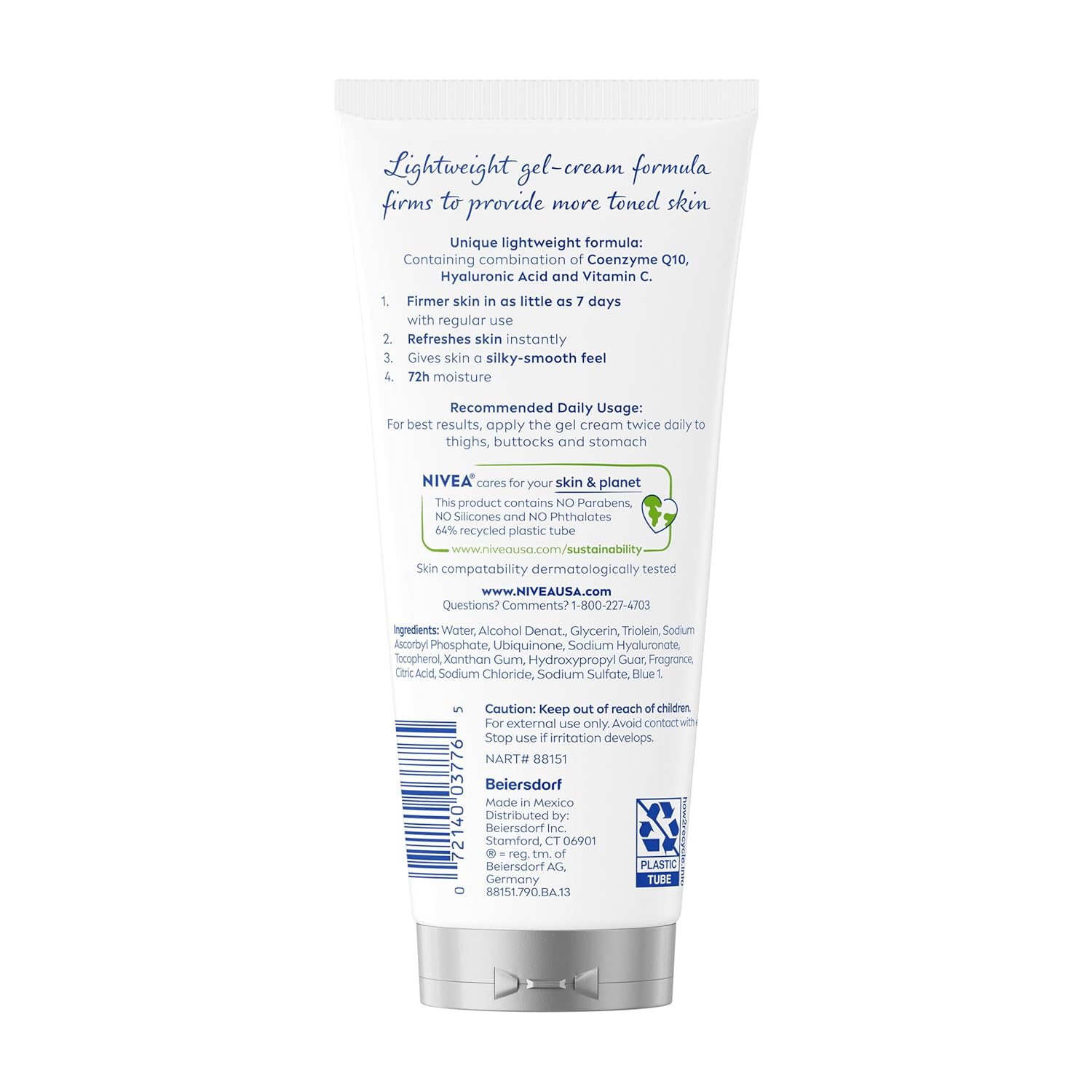 NIVEA Skin Firming Body Gel Cream – Paraben-Free Silicone-Free Design for a Simple Intentional Skincare Shelf
