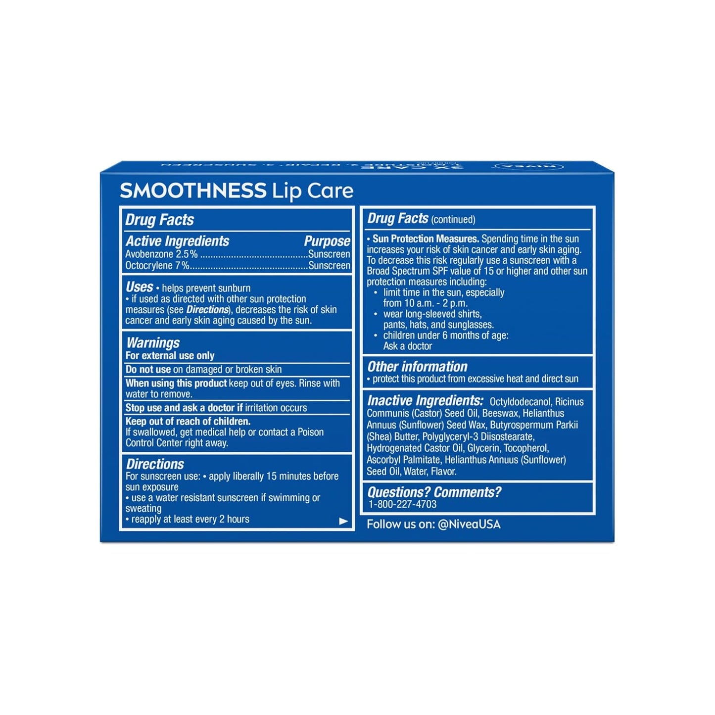 NIVEA Smoothness Lip Care 3-in-1 Pack of 4 – Thoughtful Holiday Gift for Coworkers, Friends, and College Students