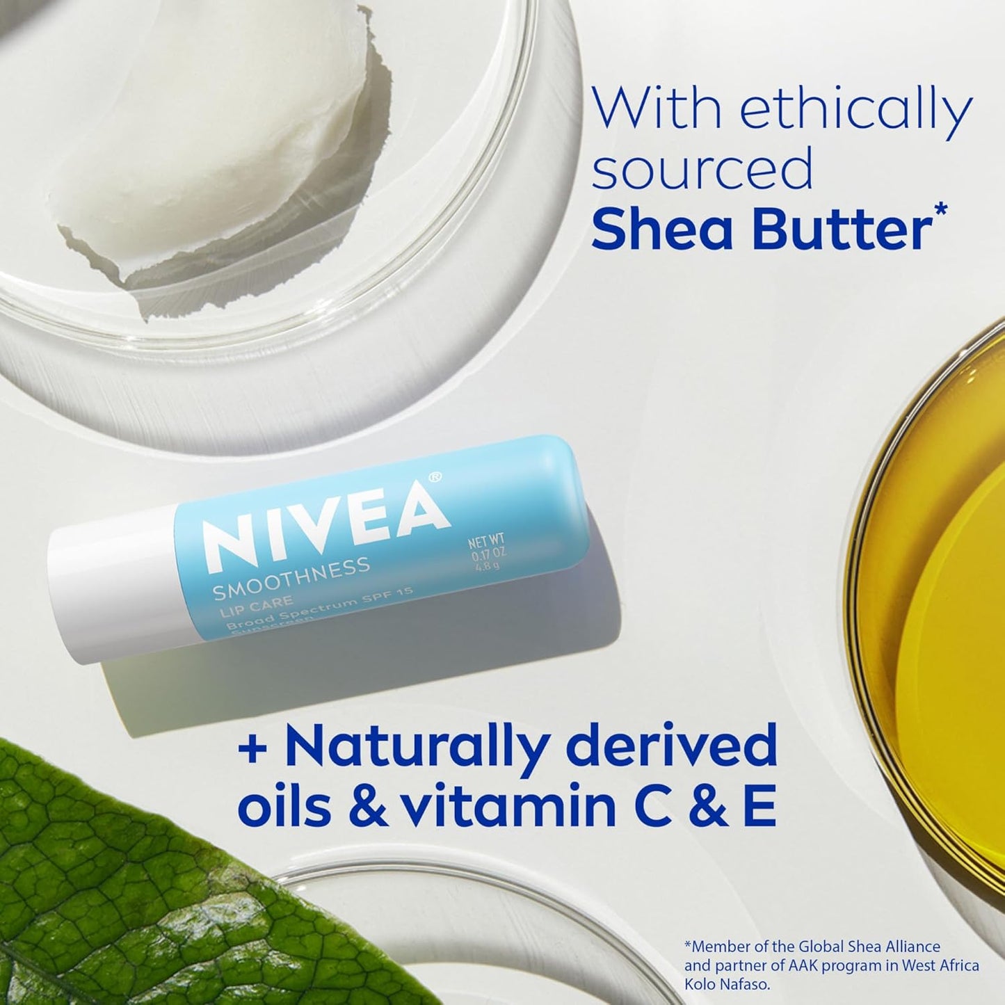 NIVEA Smoothness Lip Care 3-in-1 Pack of 4 – Thoughtful Holiday Gift for Coworkers, Friends, and College Students