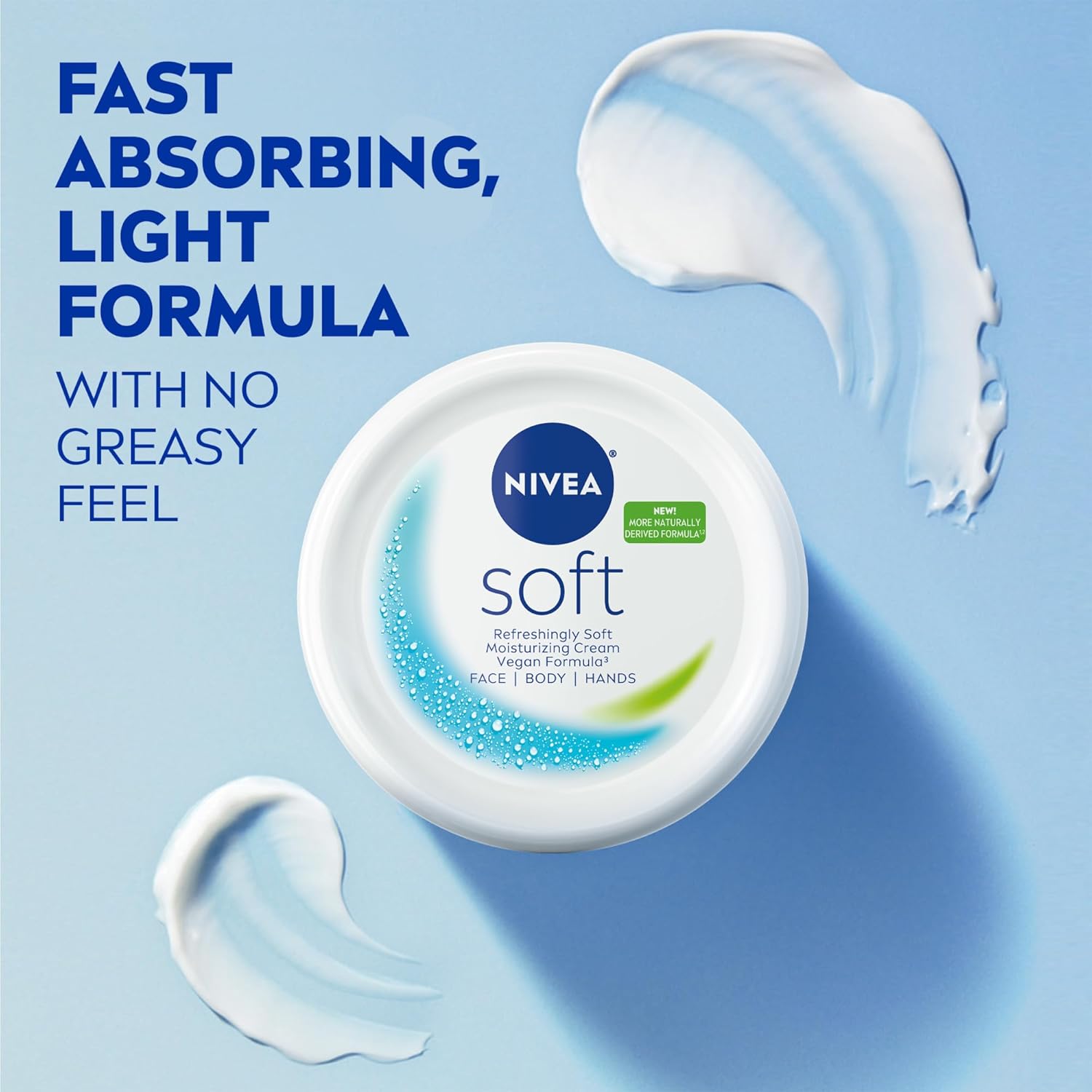 NIVEA Soft Cream – Nightly Wind-Down Face and Hand Moisturizer for Bedroom Vanities, 6.8 Oz