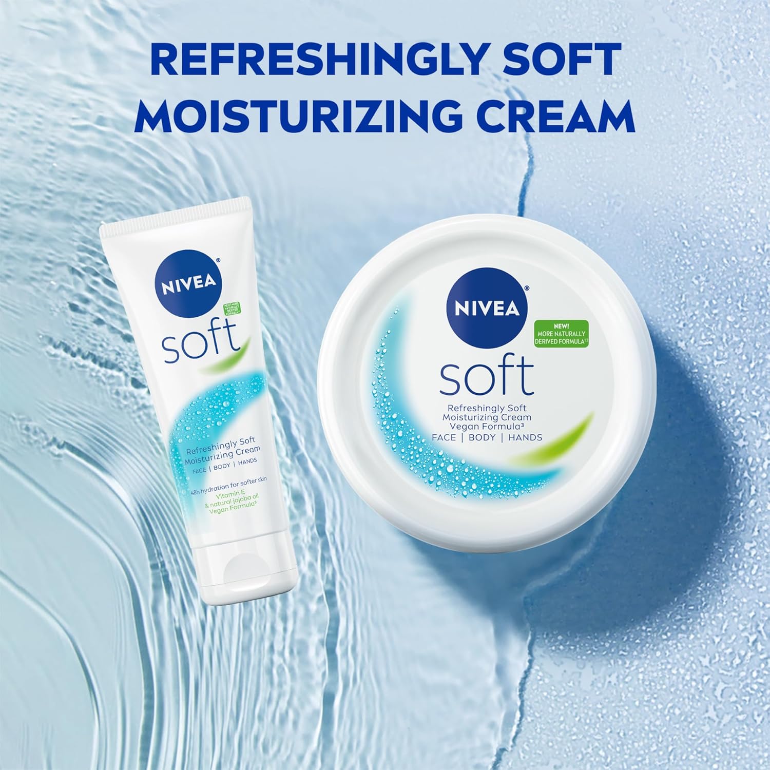 NIVEA Soft Cream – Nightly Wind-Down Face and Hand Moisturizer for Bedroom Vanities, 6.8 Oz