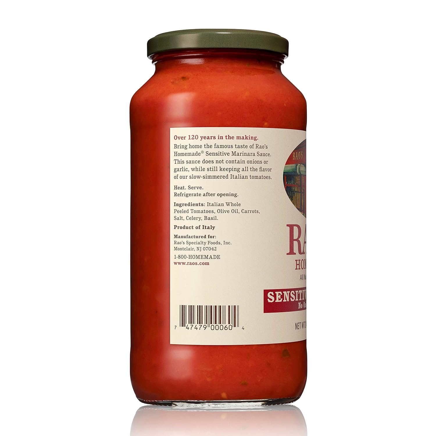 no added sugar; only 100% italian tomatoes (no paste)