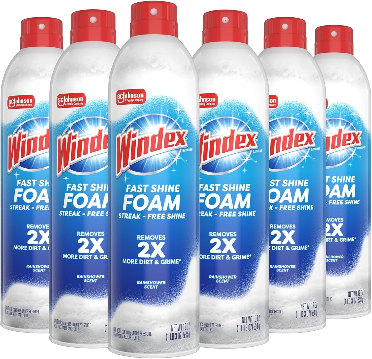 no-drip, ultra-cling foaming aerosol formula designed for vertical glass surfaces