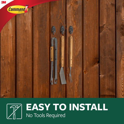 no-tools installation using adhesive strip mounting on smooth outdoor surfaces