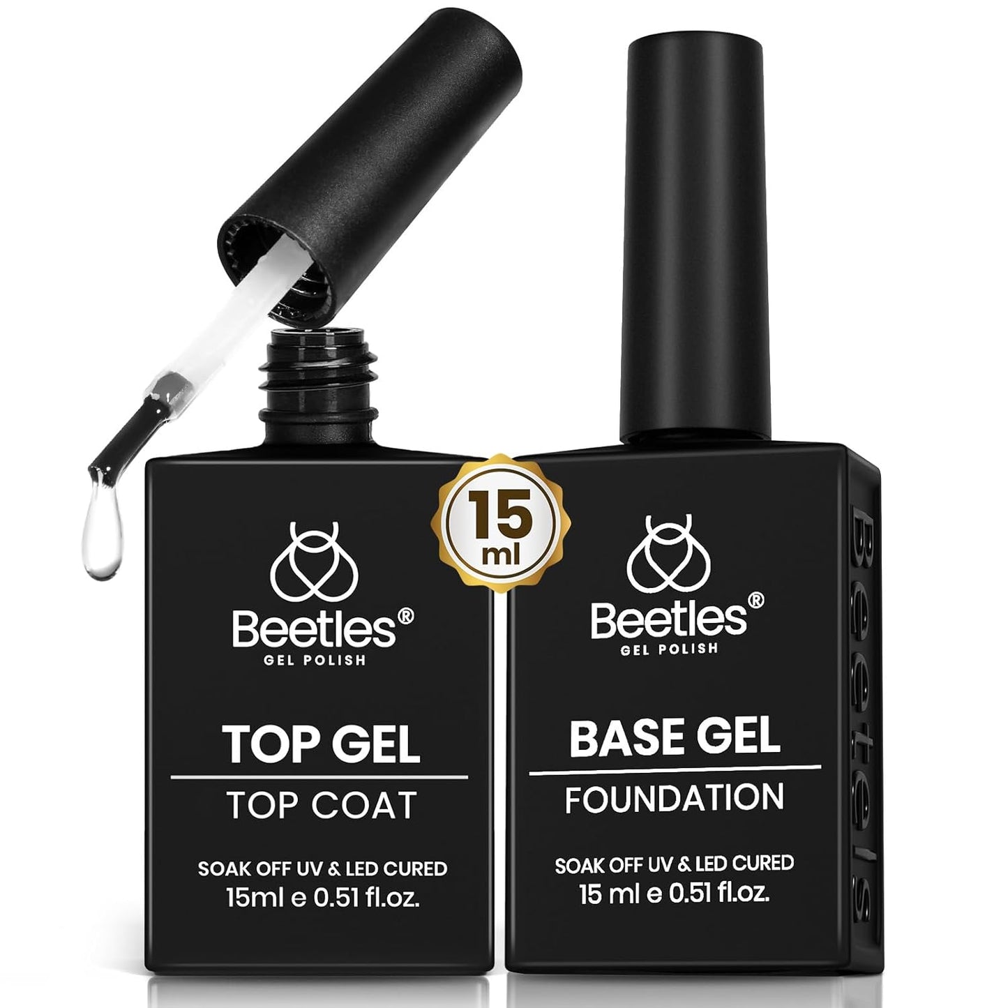 no-wipe glossy top coat that cures to a non-tacky finish under led lamp