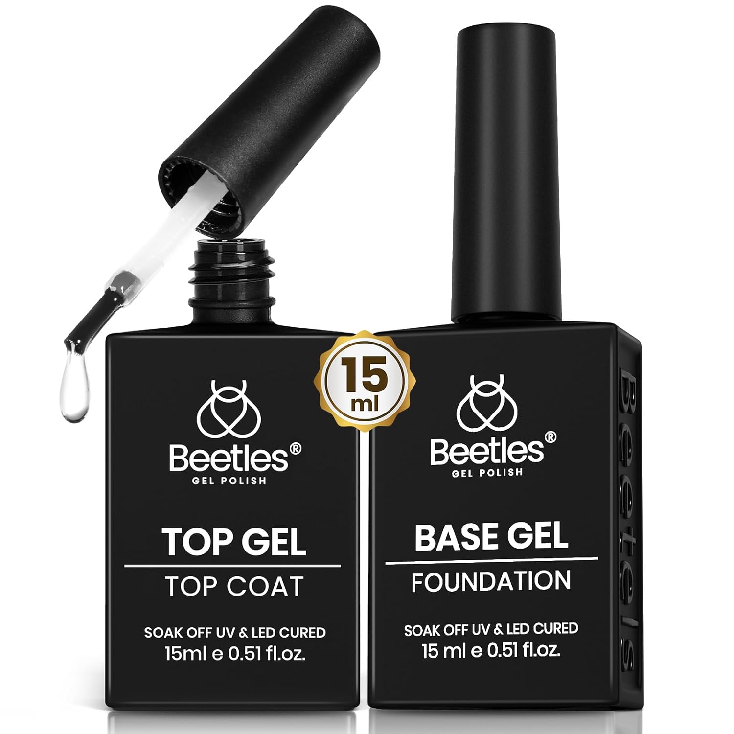 no-wipe glossy top coat that cures to a non-tacky finish under led lamp