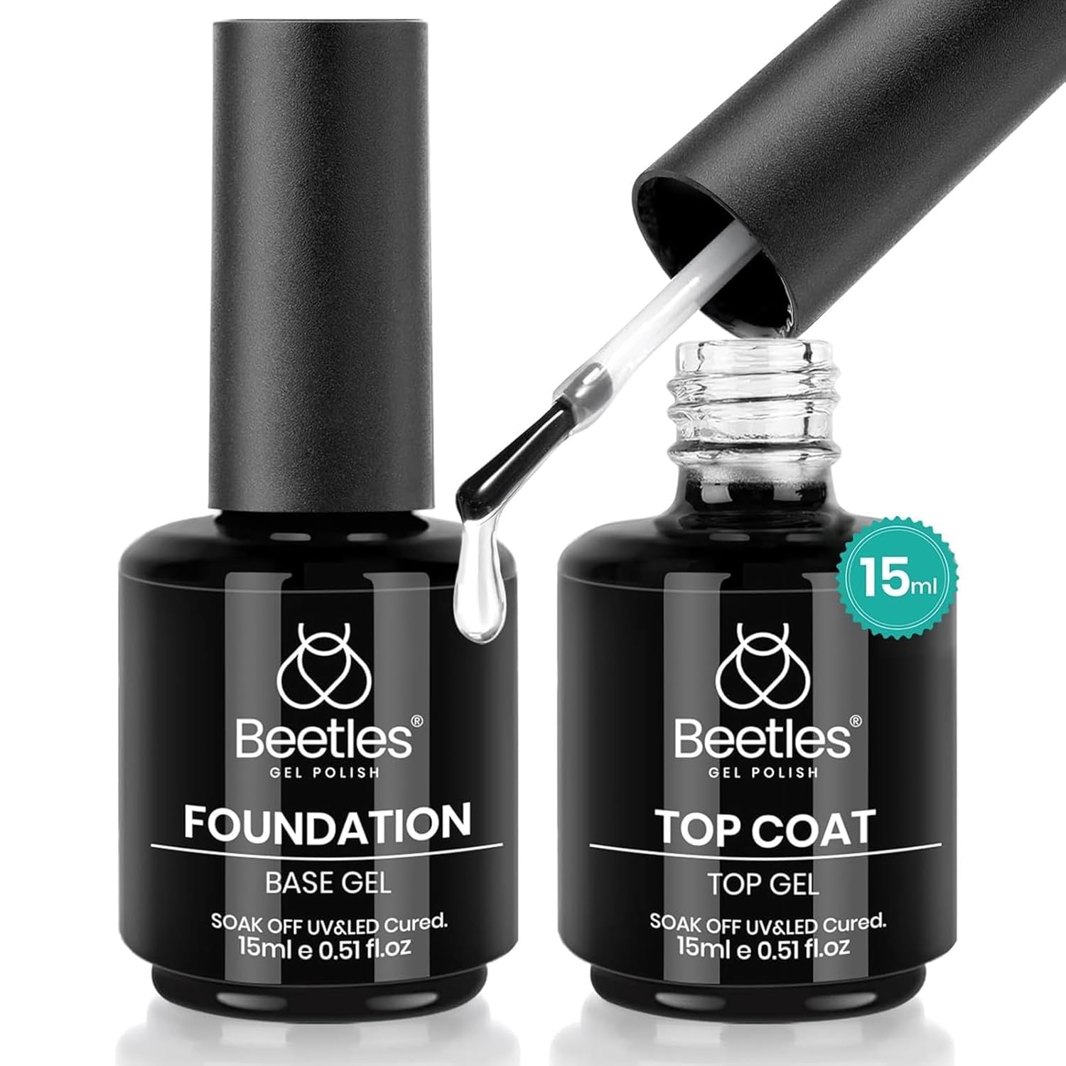 no-wipe glossy top coat with 28+ day wear