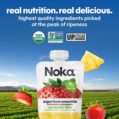 Noka Organic Superfood Pouches – Housewarming Gift for Plant-Based Households, 12 Pack
