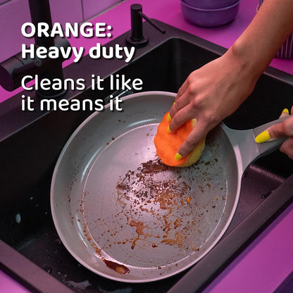 non-scratch on dishes, glassware, and non-stick cookware