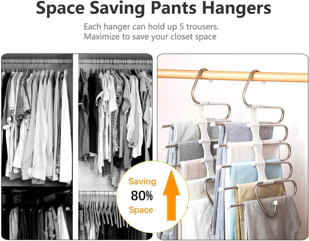 non-slip coating on each bar combined with an end-stopper to secure garments