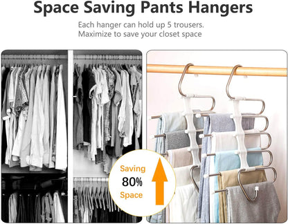 non-slip coating on each bar combined with an end-stopper to secure garments