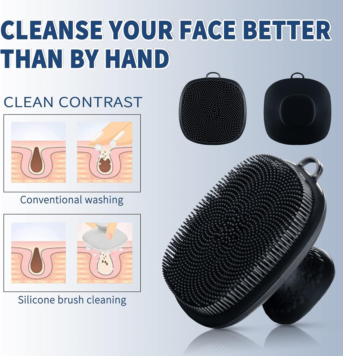 non-slip handle textured with convex points for secure wet grip