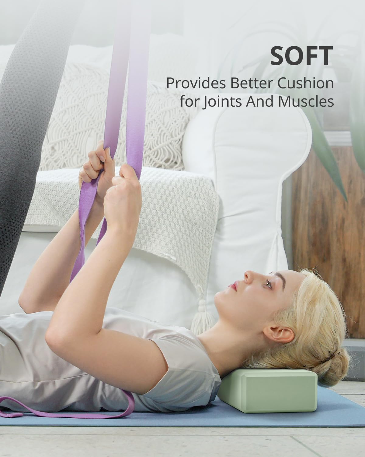 non-slip surface texture for stable grip on floor and against body