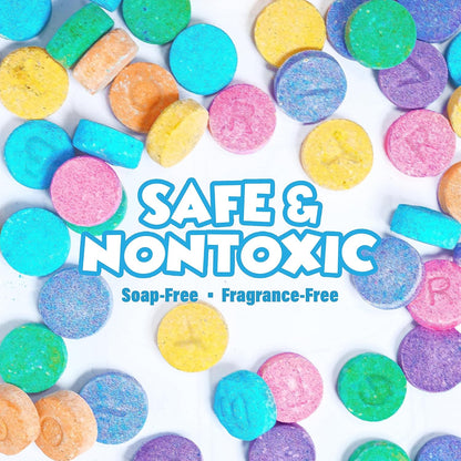 non-staining formula that fully dissolves in non-porous tubs