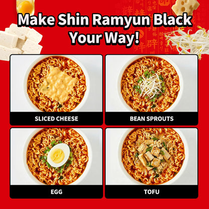 Nongshim Shin Ramyun Black – Simple One-Step Meal for Intentional Living, Microwavable Korean Ramen