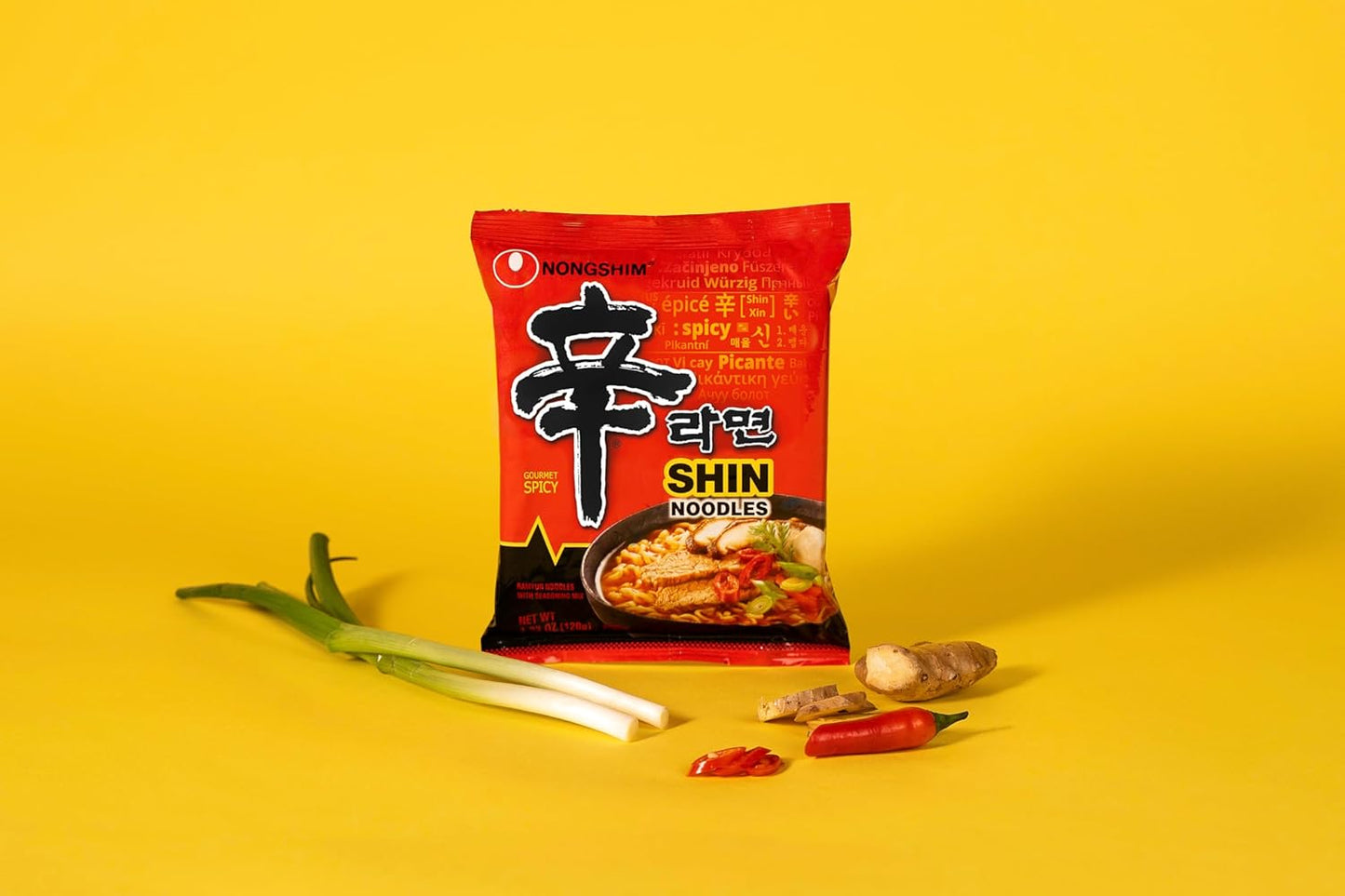 Nongshim Shin Ramyun Korean Ramen Noodles – Unique Valentine's Day Gift for Spicy Food Lovers