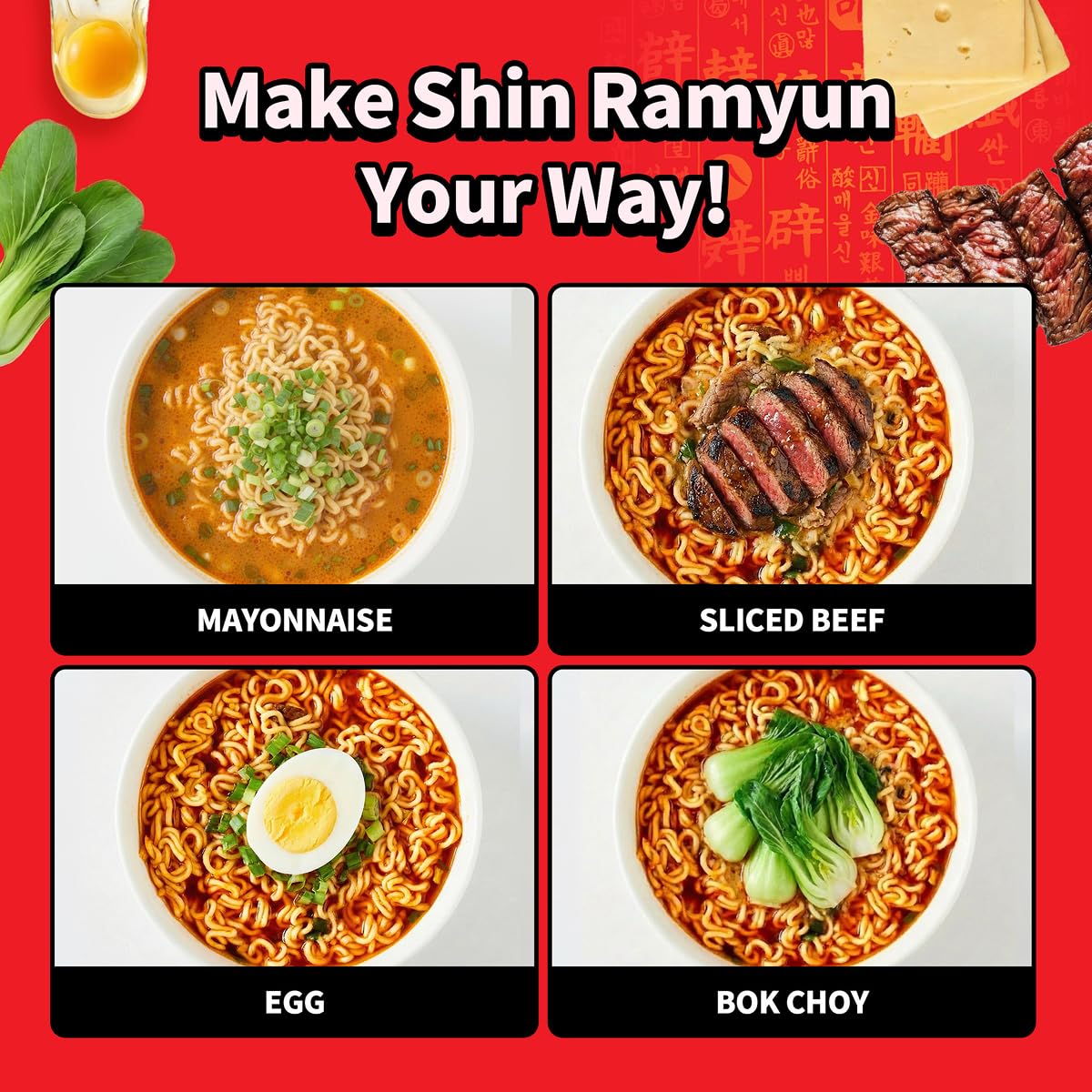Nongshim Shin Ramyun Korean Ramen Noodles – Unique Valentine's Day Gift for Spicy Food Lovers