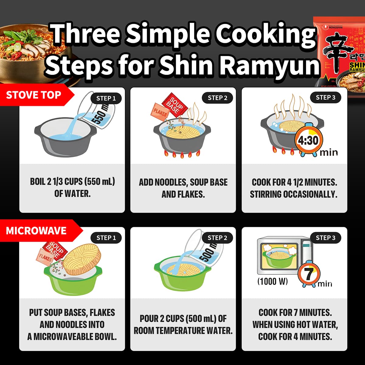 Nongshim Shin Ramyun Korean Ramen Noodles – Unique Valentine's Day Gift for Spicy Food Lovers