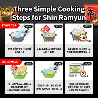 Nongshim Shin Ramyun Korean Ramen Noodles – Unique Valentine's Day Gift for Spicy Food Lovers