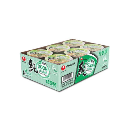 Nongshim Soon Veggie Cup Noodle – Travel-Friendly Vegan Meal for Road Trips, Microwaveable Hotel Snack