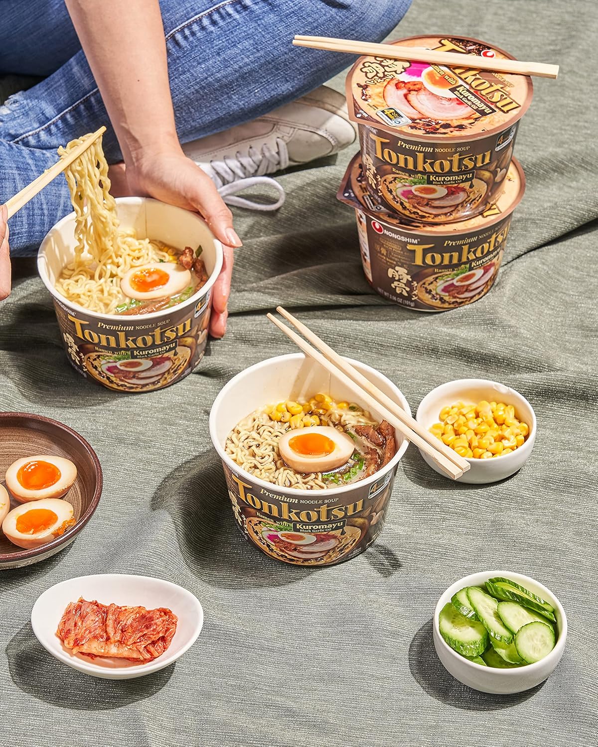 Nongshim Tonkotsu Ramen Kuromayu Noodle Big Bowl, 3.56 Ounce (Pack Of 6) – Clutter-Free Pantry Staple for Intentional Kitchens