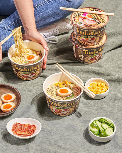 Nongshim Tonkotsu Ramen Kuromayu Noodle Big Bowl, 3.56 Ounce (Pack Of 6) – Clutter-Free Pantry Staple for Intentional Kitchens