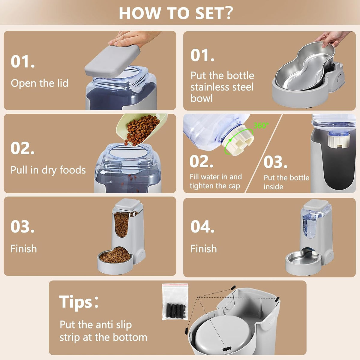 nonslip base and 7 color variants (charcoal gray, pink, white, light blue, cream yellow, sapphire blue, orange)