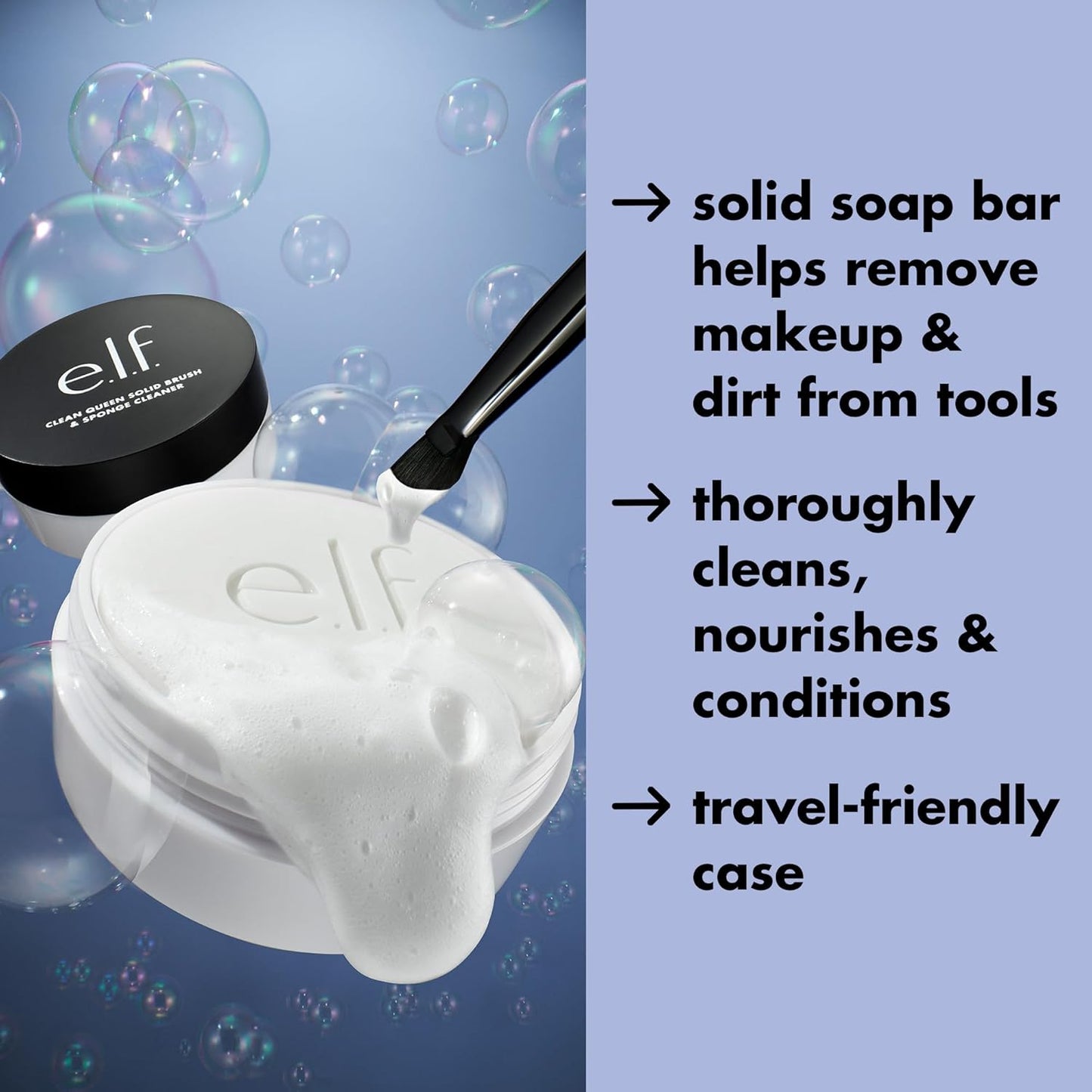 nourishing non-stripping formula safe for both synthetic and natural bristles