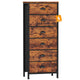 Rustic Brown - 11.5"D x 16"W x 39.6"H (6 Drawers)