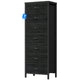 Black Oak - 11.8"D x 15.8"W x 43.3"H (7 Drawers)