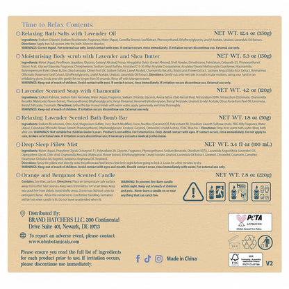 Nurture by Nature At-Home Spa Kit – 6-Piece Bath & Bedtime Ritual Set for Stress Relief and Better Sleep