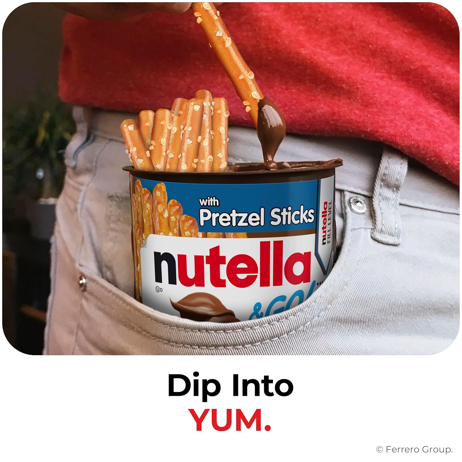 Nutella & GO! Hazelnut Spread with Pretzel Sticks – Desk Drawer Snack for Office Workdays, 10 Single-Serve Cups