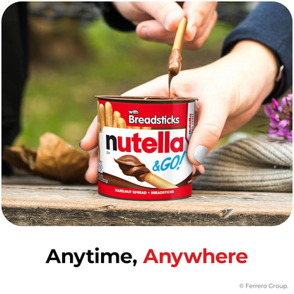 Nutella & GO! Nutella Dip Snack – Sealed Road Trip Cupholder Friendly Treat, 10 Single-Serve 1.8 oz Snack Packs