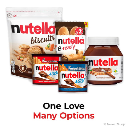 Nutella & GO! Snack Cups 4-Pack – Lunchbox Treat for Kids, Pre-Portioned Hazelnut Spread with Breadsticks