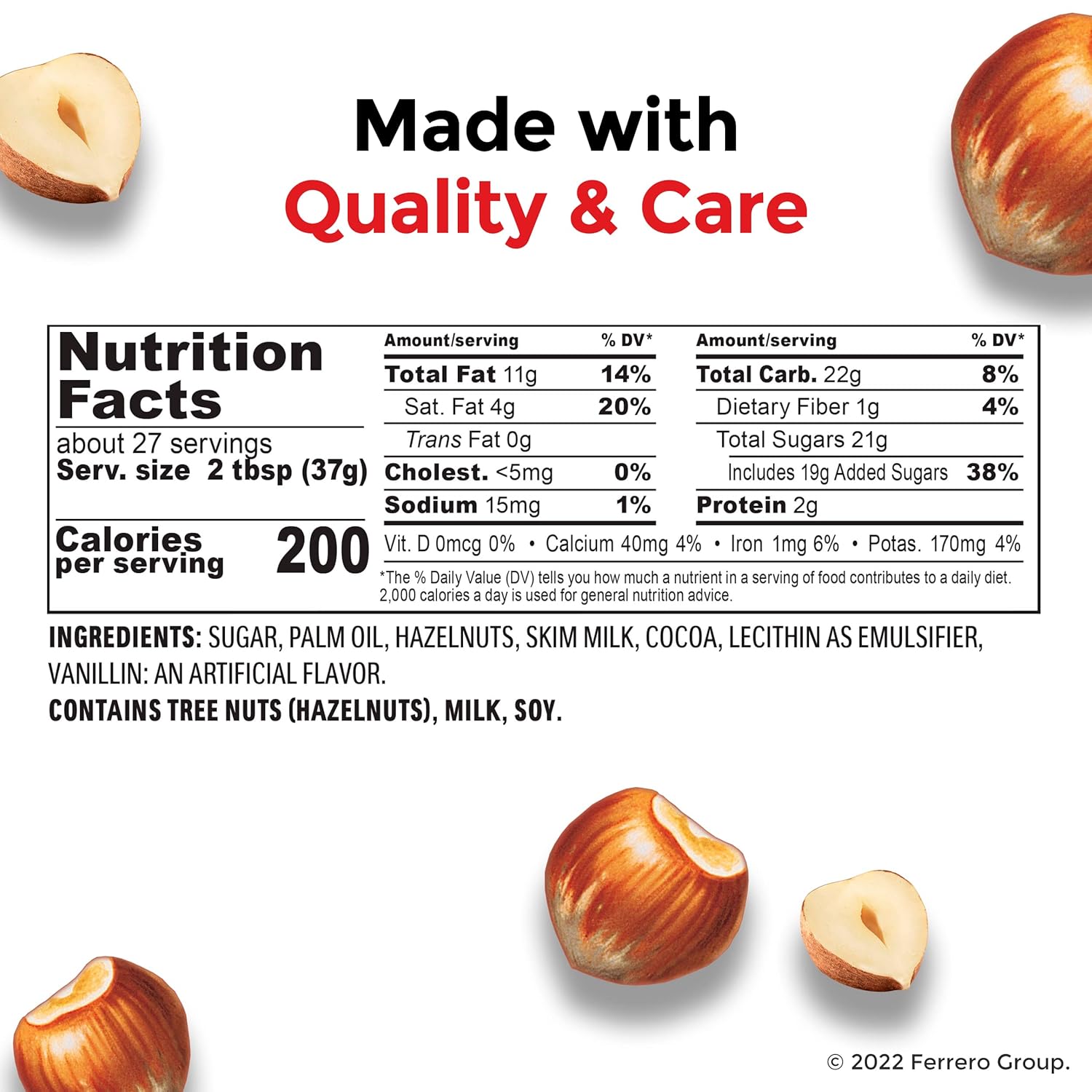 Nutella Hazelnut Spread with Cocoa – Mindful Indulgence Spoonful, Single-Serve Packets to Curb Sugar Cravings