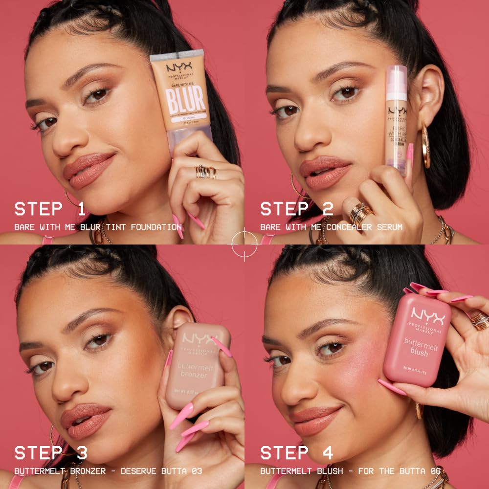 NYX Professional Makeup Buttermelt Powder Blush - Self-Care Ritual Blush with Nourishing Mango Almond Shea Butters