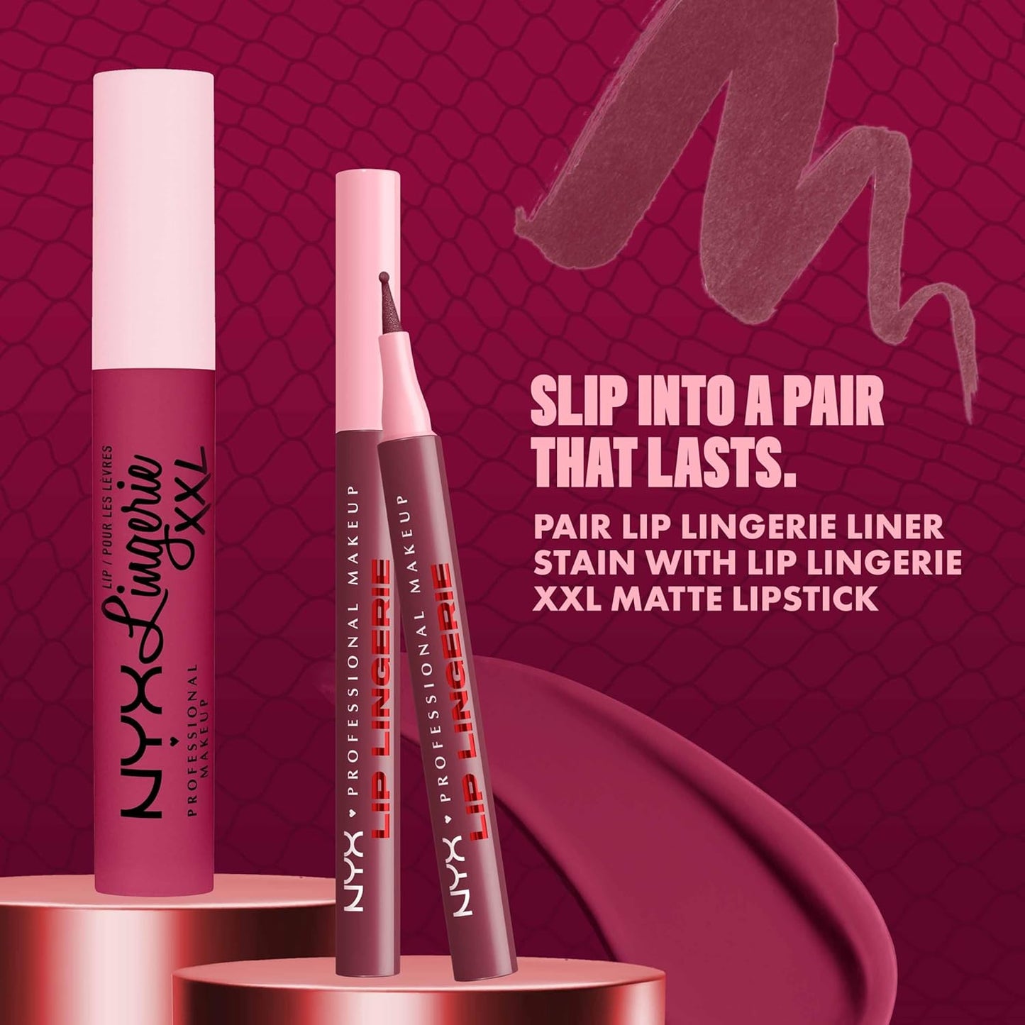 NYX PROFESSIONAL MAKEUP Lip Lingerie Liner Stain — Thoughtful Birthday Gift for Her, Waterproof Smudge-Proof Lip Color